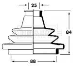 BORG & BECK Paljekumisarja, vetoakseli BCB2380